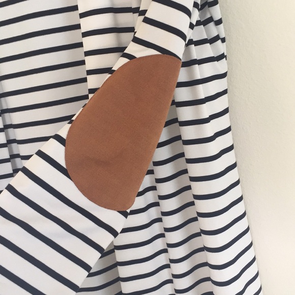 Merry Fun Striped Cardigan with elbow patches - Picture 2 of 3